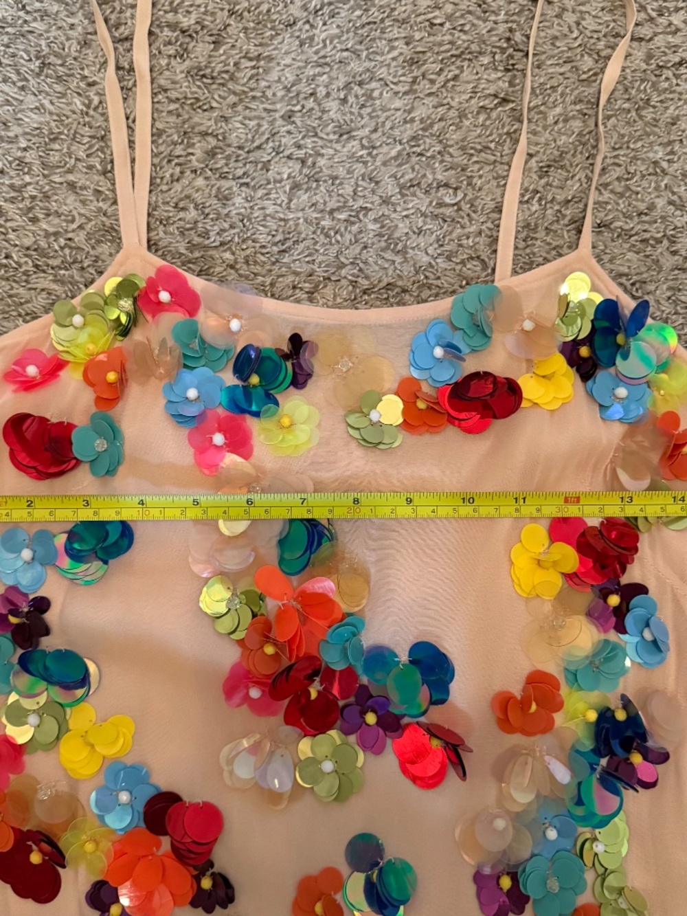 ASOS Multicolored Floral Embellished Mini Dress - Picture 12 of 14